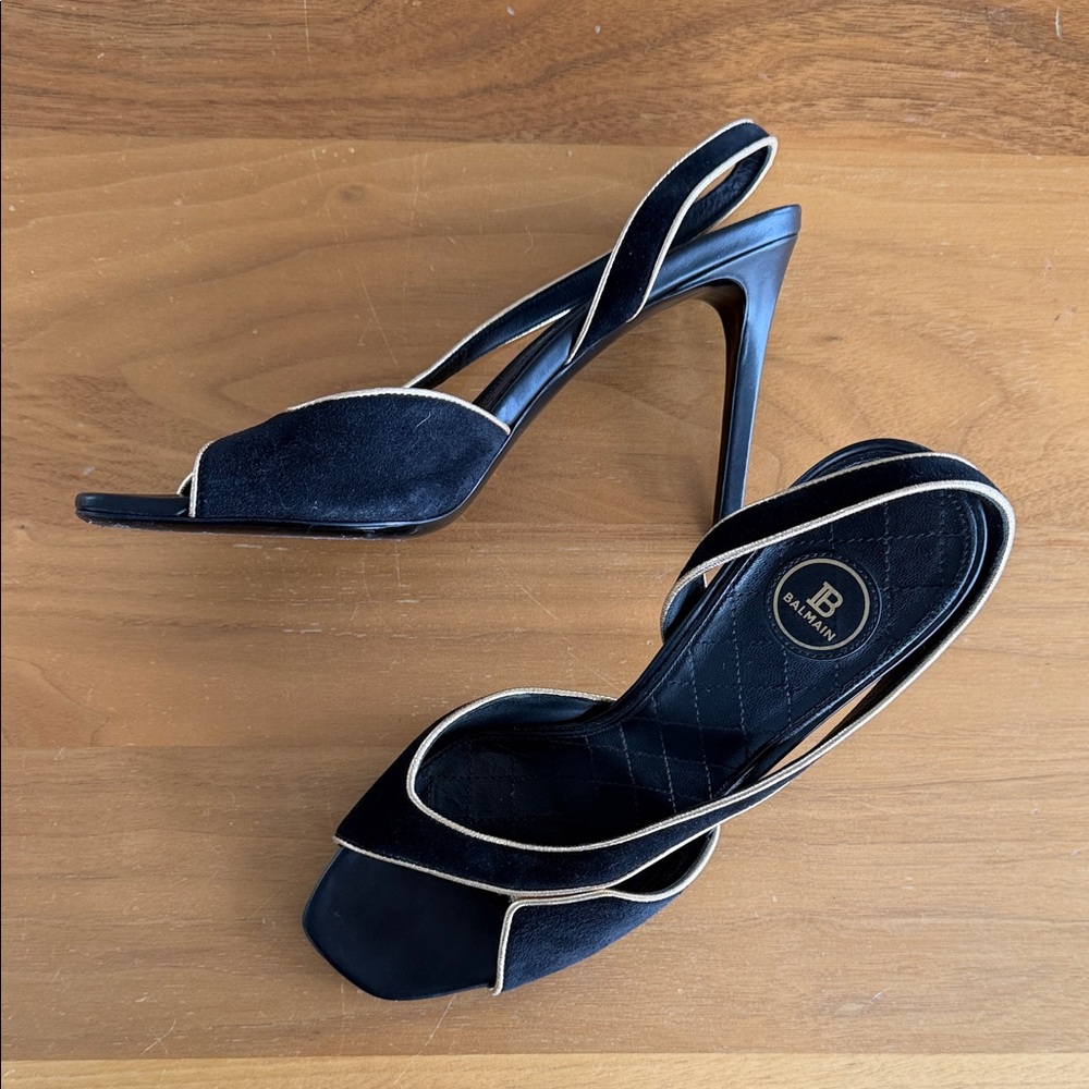 BALMAIN PUMPS VINTAGE VELVET SZ 39